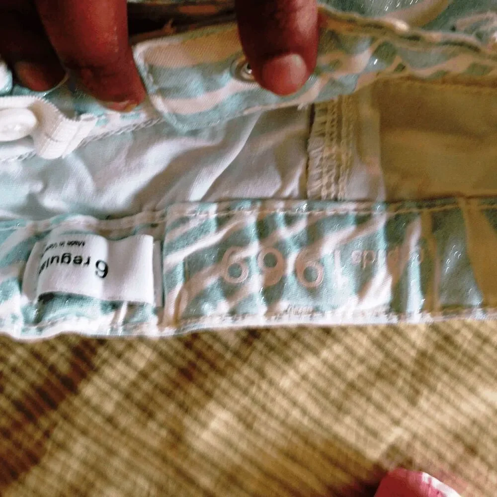 Gap kids Girls Denim Short Blue Zebra Print Size 6